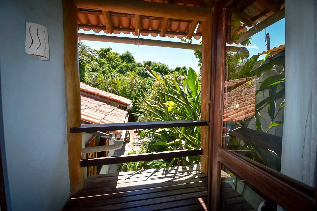 Vista da varanda da Suíte Baiana para o verde